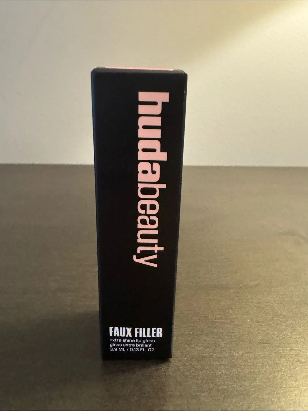 Huda Beauty Faux Filler Extra Shine Lip Gloss Sugar Baby 3.9 ml .13 oz Full Size